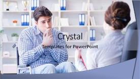  Presentation with loyality patient - PPT theme enhanced with psychotherapist to deal with consequences background and a light blue colored foreground