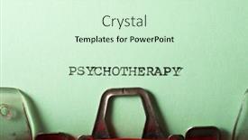  Presentation with psychotherapy - Presentation consisting of psychotherapy-word-written background and a soft green colored foreground