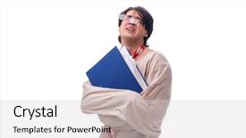  Presentation with young man on the phone - Presentation with psychotic - young mad man isolated background and a  colored foreground