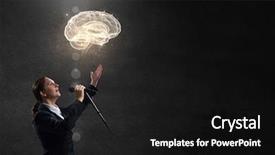  Presentation with psycology - PPT layouts enhanced with psycology - announcing her impressive speech background and a black colored foreground