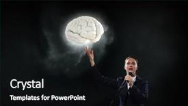  Presentation with announcing - PPT layouts having psycology - announcing her impressive speech background and a black colored foreground