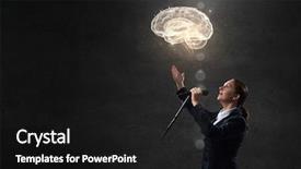  Presentation with announcing - PPT layouts featuring psycology - announcing her impressive speech background and a black colored foreground