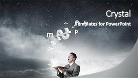  Presentation with psycology - Beautiful presentation theme featuring psycology - book to broaden your mind backdrop and a dark gray colored foreground