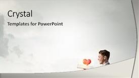  Presentation with psycology - PPT layouts having psycology - young man in pile background and a light gray colored foreground