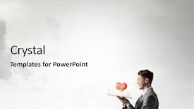  Presentation with pile - Slide set consisting of psycology - young man in pile background and a white colored foreground