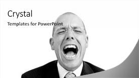  Presentation with mouth - Beautiful presentation design featuring psycosis - manager with open mouth backdrop and a  colored foreground