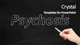  Presentation with psychosis - Beautiful presentation theme featuring psycosis - psychosis written on a blackboard backdrop and a black colored foreground