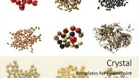  Presentation with cumin - Presentation featuring psylluim seeds mixed peppercorns black background and a blonde colored foreground