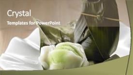  Presentation with kueh - Amazing PPT layouts having puasa - indonesia traditional pastry kueh bugis backdrop and a coral colored foreground