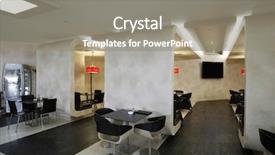  Presentation with bar - Colorful theme enhanced with pub design - cafe bar interior backdrop and a gray colored foreground