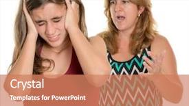  Presentation with family problems - Theme having puberty - family problems teenager conflict background and a coral colored foreground
