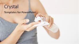  Presentation with skin care - Colorful PPT theme enhanced with puberty - skin care and people concept backdrop and a lemonade colored foreground