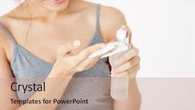  Presentation with puberty - Cool new PPT layouts with puberty - skin care and people concept backdrop and a coral colored foreground