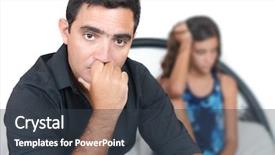  Presentation with puberty - Beautiful slides featuring puberty - teenage problems worried father looking backdrop and a dark gray colored foreground