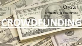  Presentation with crowdfunding - Colorful slides enhanced with public accounting - us dollars with crowdfunding written backdrop and a mint green colored foreground