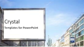  Presentation with roadside - Colorful PPT theme enhanced with public advertisement on the roadside backdrop and a white colored foreground