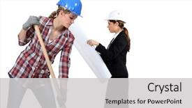  Presentation with civil engineering - Beautiful theme featuring public and civil engineering backdrop and a light gray colored foreground