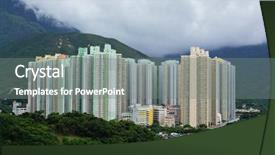  Presentation with public - Theme having public apartment block in hong background and a gray colored foreground