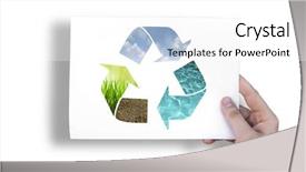  Presentation with ecology - Theme consisting of public awareness - ecology sign on white sheet background and a white colored foreground