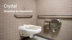  Presentation with public food units - Audience pleasing theme consisting of public bathroom in an airport backdrop and a gray colored foreground