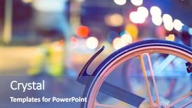  Presentation with sharing - PPT theme consisting of public bike sharing system tianjin background and a ocean colored foreground