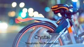  Presentation with public - Beautiful PPT layouts featuring public bike sharing system tianjin backdrop and a teal colored foreground