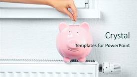  Presentation with bank syariah - Colorful slides enhanced with public debt - woman hand putting money backdrop and a sky blue colored foreground