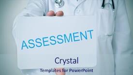  Presentation with signboard - Slide deck enhanced with public facilities - closeup of a young doctor background and a lemonade colored foreground