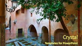  Presentation with wash - Audience pleasing presentation design consisting of public facilities - medieval wash house in cefalu backdrop and a tawny brown colored foreground