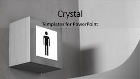  Presentation with toilet - Beautiful slides featuring public facilities - men toilet signs filtered image backdrop and a light gray colored foreground
