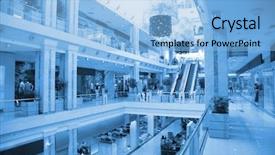  Presentation with trade - Presentation theme consisting of public facilities - trade center background and a light blue colored foreground