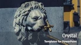  Presentation with sydney public - Beautiful slides featuring public faucet with a lion' backdrop and a tawny brown colored foreground