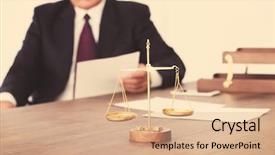  Presentation with justice - Amazing slide deck having public finance - scales of justice on wooden backdrop and a coral colored foreground