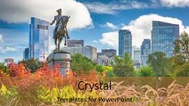  Presentation with george washington - Colorful PPT layouts enhanced with public garden in boston backdrop and a gold colored foreground