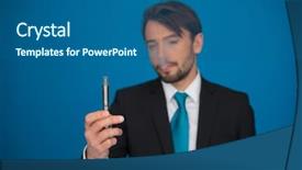  Presentation with public health - Beautiful PPT theme featuring public health free - handsome businessman with e-cigarette wearing backdrop and a ocean colored foreground