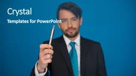  Presentation with crime thriller suit and tie - Amazing presentation design having public health free - handsome businessman with e-cigarette wearing backdrop and a ocean colored foreground