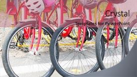  Presentation with hydration for sport - Slide set consisting of public health free - sport bicycle background and a  colored foreground