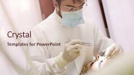  Presentation with operating systems security - Audience pleasing PPT theme consisting of public health patient care - operating dentist backdrop and a  colored foreground