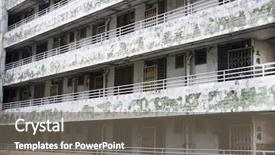  Presentation with hong kong - PPT theme enhanced with public-housing-estate background and a gray colored foreground