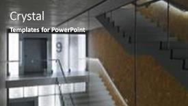  Presentation with stairway - Slide set consisting of public-internal-stairway-nobody-inside background and a dark gray colored foreground