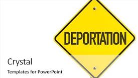  Presentation with white - Audience pleasing PPT layouts consisting of public international law - deportation sign isolated on white backdrop and a white colored foreground
