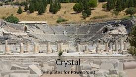  Presentation with international law - Beautiful presentation theme featuring public international law - ruins of ancient odeon small backdrop and a light gray colored foreground