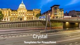  Presentation with library security - Theme enhanced with public library in glasgow scotland background and a violet colored foreground