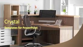  Presentation with office desk reception - Audience pleasing PPT layouts consisting of public office - empty reception desk indoors backdrop and a tawny brown colored foreground