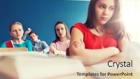  Presentation with people conflict - Beautiful PPT layouts featuring public opinion - education bullying conflict problem backdrop and a lemonade colored foreground