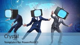  Presentation with zombie - Amazing slides having public opinion - media zombie concept with man backdrop and a light blue colored foreground