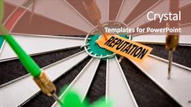  Presentation with reputation - Presentation design having public opinion - reputation background and a coral colored foreground