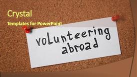  Presentation with paper - Cool new slides with public outreach - sheet of paper with text backdrop and a red colored foreground