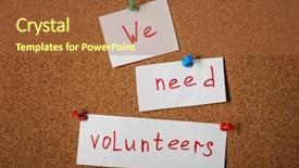  Presentation with bulletin board cork pin - PPT layouts enhanced with public outreach - sheets of paper with text background and a red colored foreground