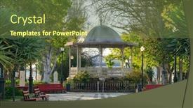  Presentation with algarve - Slide deck featuring public-park-in-the-historic background and a  colored foreground
